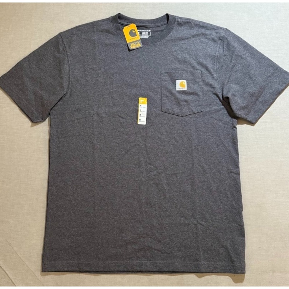 Carhartt Shirt Adult M Gray Built To Loose Fit Pullover Short Sleeve Tee‎ Mens
